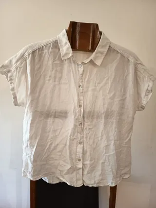 Camisa Springfield bege manga curta