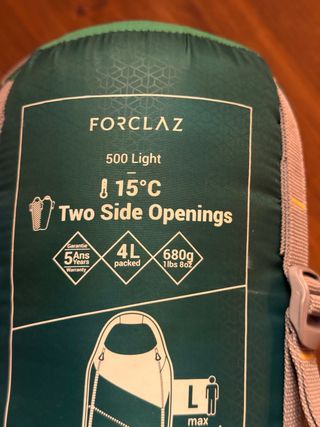 Forclaz Saco de Dormir 500 Light 15°C