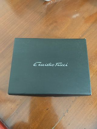 Cartera Emidio Tucci Azul y Marrón Nueva