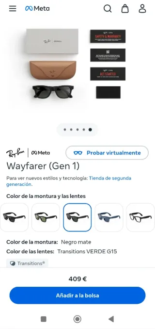 Ray-Ban Meta Wayfarer RW4008 Gafas Inteligentes