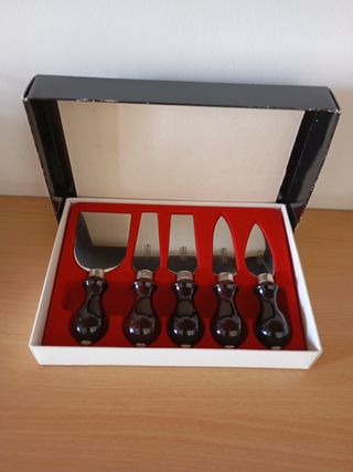 Set 5 Taglia Formaggio Legno e Metallo