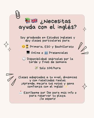 Clases particulares de inglés