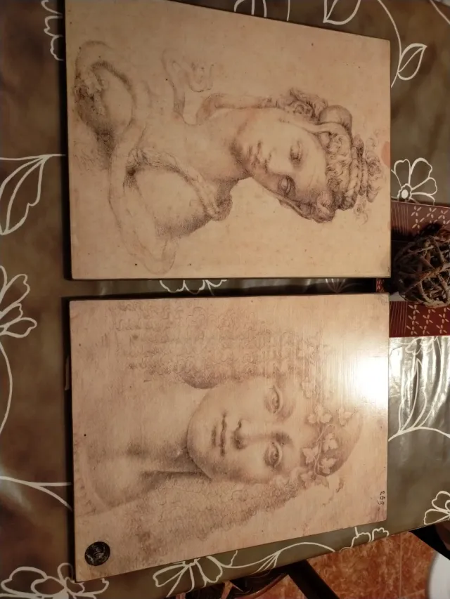 Pareja Litografías sobre Tabla