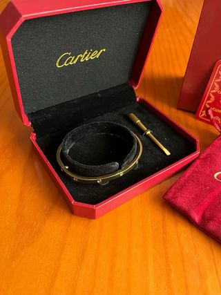 Pulsera Cartier Love Dorada Mujer