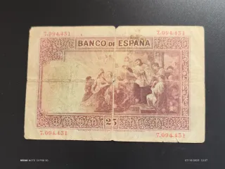 Billete 25 Pesetas España 1926