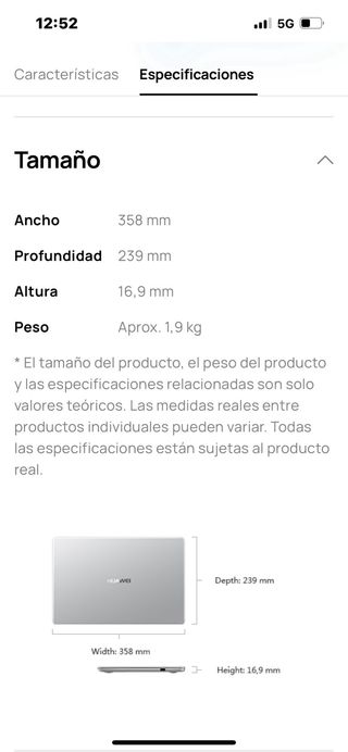 Portátil Huawei Plata