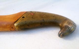 Calzador antiguo metal y madera