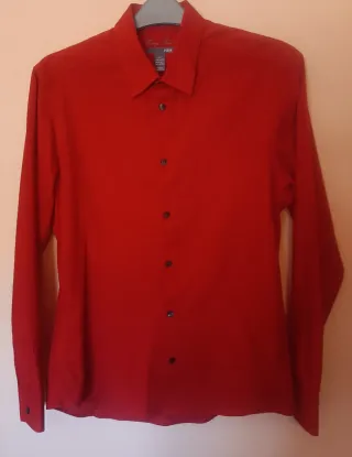 Camisa H&M Hombre T.39/40 Roja