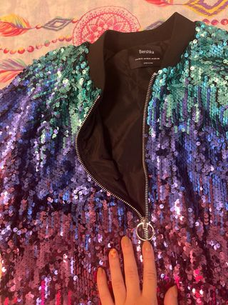 Chaqueta brillante degradado