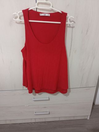 Mango Blusas Mujer Rojas Talla M