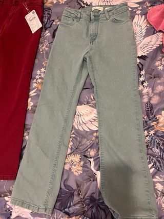 Pantalón Springfield Talla 34 Verde/Azul