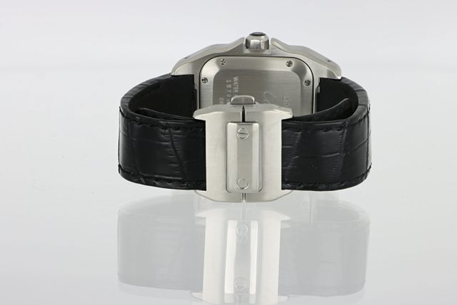 Cartier Santos Iced Out Correa Negra