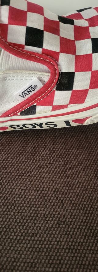 Zapatillas Vans Talla 38 Cuadros Rojo Blanco