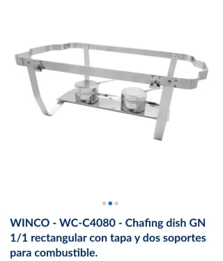 Calentador de comida acero inoxidable