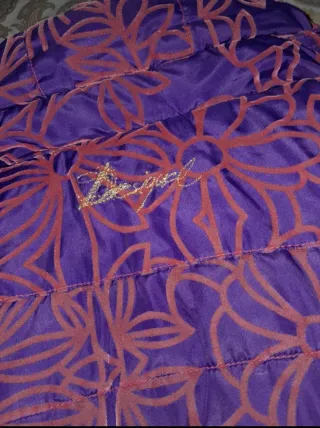 Abrigo Desigual niña morado y rosa talla 7-8