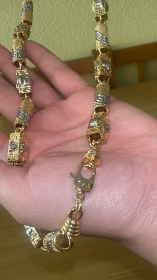 Cadena Versace Hombre Oro y Plata