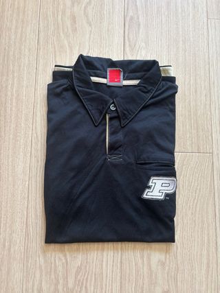 Polo Nike Deportivo Negro con Detalles Beige