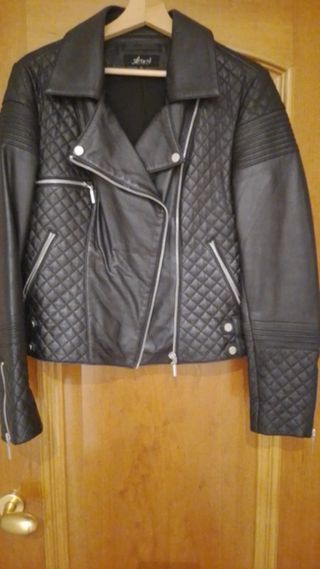 Cazadora Cuero Negra | Chaqueta Cuero Mujer Negra