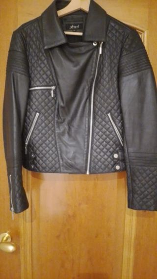 Cazadora Cuero Negra | Chaqueta Cuero Mujer Negra