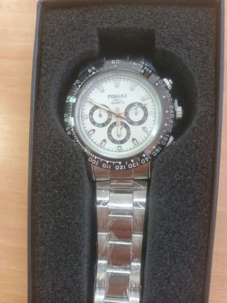 Reloj PINHAO Hombre Plata y Blanco