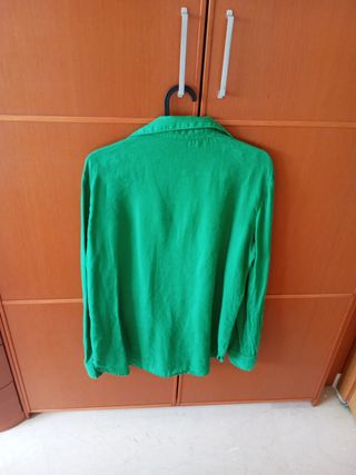 Camisa Zara verde mujer