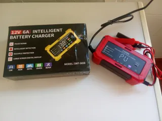 Cargador Batería Coche Moto Inteligente 12V 6A