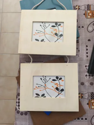 2 Cuadros Decorativos Madera y ikea