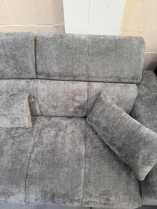 Sofá chaise longue Daisy tela gris