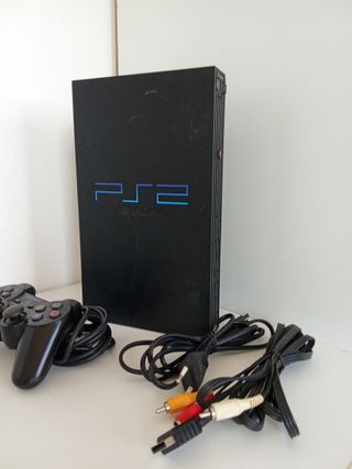 Consola PlayStation 2 Negra + Mando y Cables