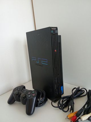 Consola PlayStation 2 Negra + Mando y Cables