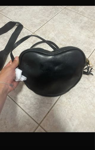 Borsa tracolla vera pelle nera