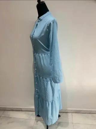 Vestido largo azul claro