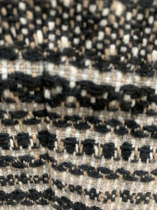Chaqueta tweed cremalleras de algodon y lana