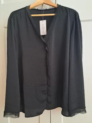 Camisa Violeta Negra Mujer