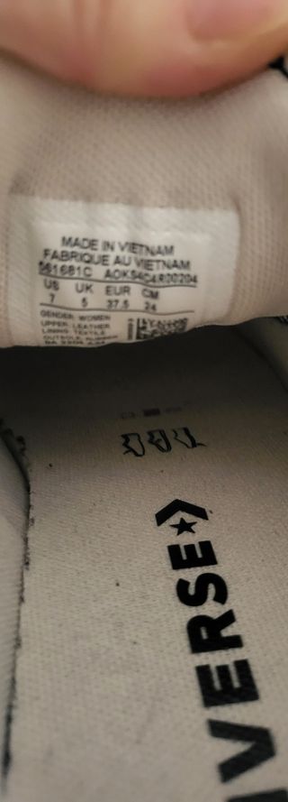 Zapatillas Converse Negras Talla 37.5