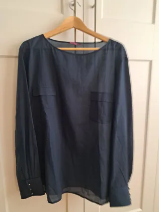 Camisa azul mujer