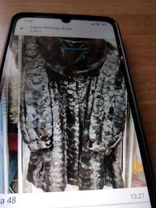 Abrigo de piel señora es más bonito que la foto 