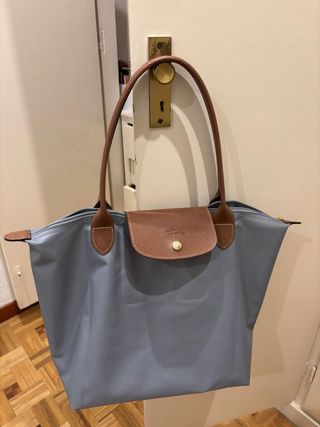 Bolso Longchamp Azul y Marrón