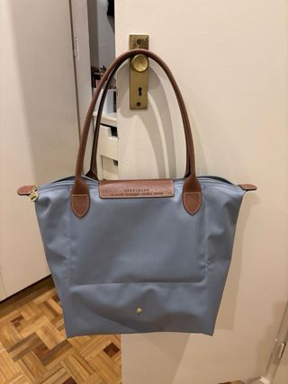 Bolso Longchamp Azul y Marrón