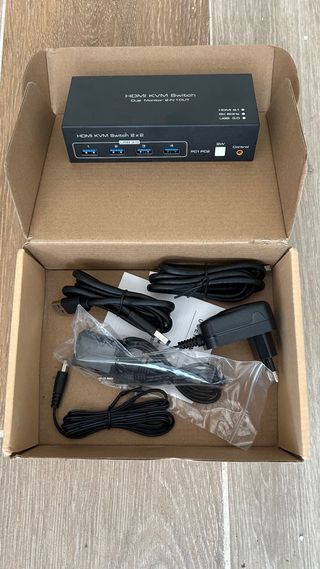 Conmutador KVM 2Monitores 2PCs HDMI Switcher 8K 60