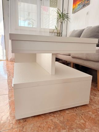 Mesa de centro elevable madera natural