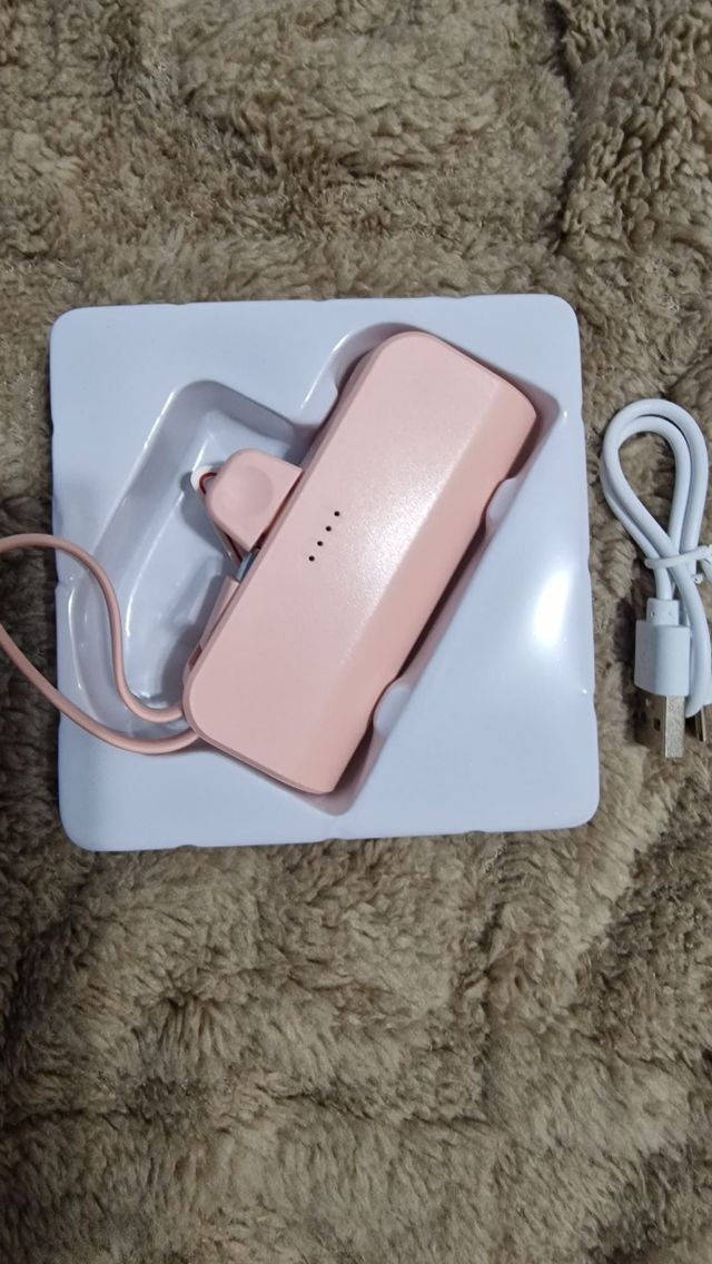 Mini Power Bank Portátil Rosa