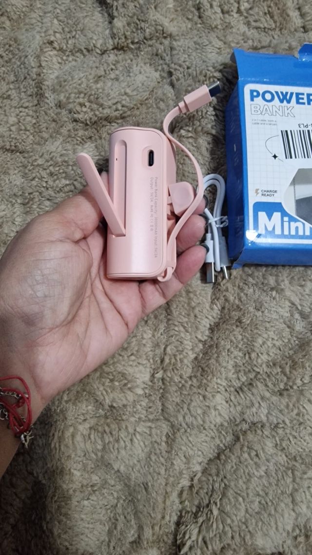 Mini Power Bank Portátil Rosa