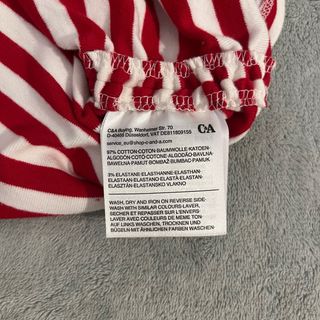 Camiseta sin mangas C&A rayas rojas y blancas