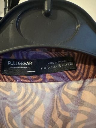Camisa Pull&Bear corta estampada XS