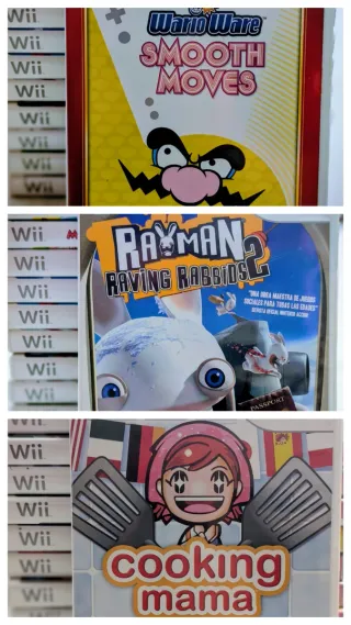 Lote 3 Juegos Wii: Wario, Rabbids 2, Cooking Mama