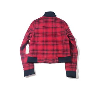 Vans/Chaqueta de tweed escocés rojo y negro T:S