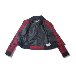 Vans/Chaqueta de tweed escocés rojo y negro T:S