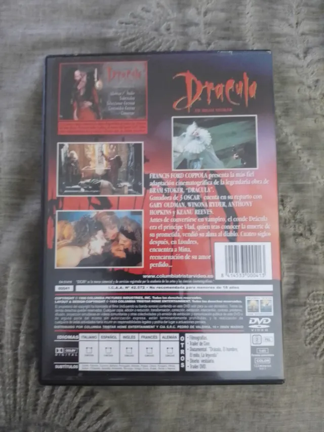 DVD Drácula de Bram Stoker