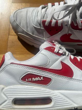 Nike Air Max 90 Blancas Rojas Talla 44.5
